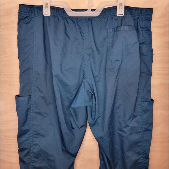 Cherokee Women's SZ XLP Scrub Pants Workwear Elastic Waist Cargo Green - Picture 6 of 7